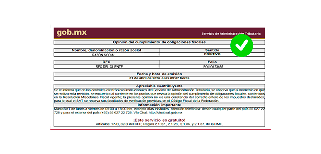 Opinión de Cumplimiento